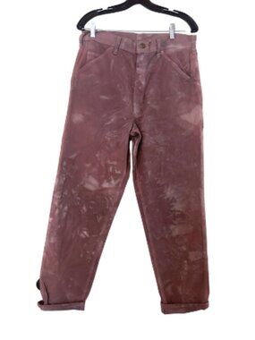 Stan Ray Custom Hand-Dyed Painter Pants Mens 30 Grey Purple Tie Dye Utility
